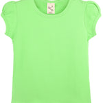 Baby Girls' Basic Short Puff Sleeve Round Neck T-Shirt / 12 to 24 Months LILAX