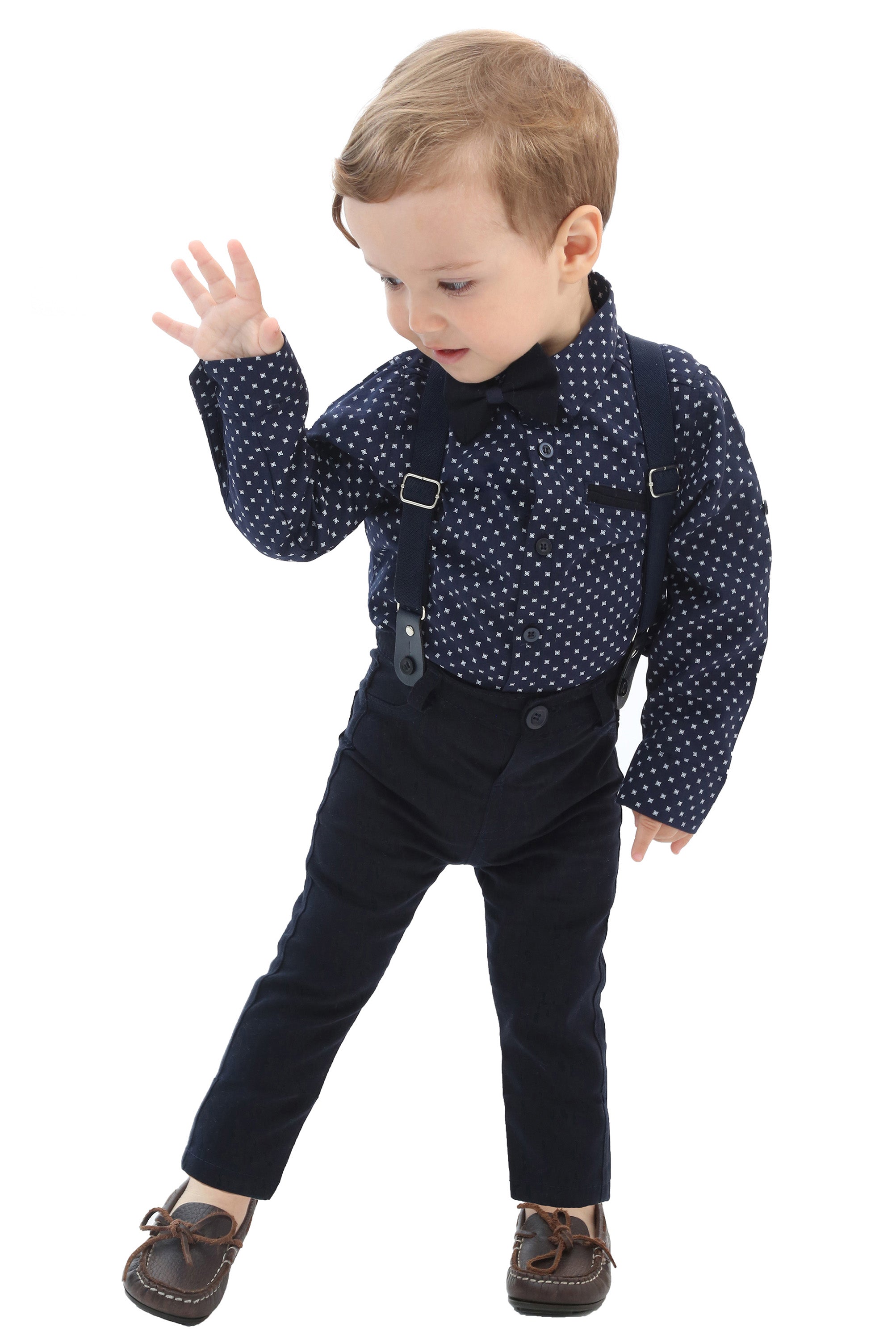 Boy Gentleman Tuxedo Dress Shirt Outfit Pant Set LILAX