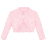 Baby Girls' Long Sleeve Knit One Button Closure Bolero Shrug