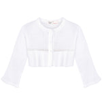 Little Girls' Bolero Shrug Long Sleeve One Button Knit LILAX