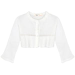 Baby Girls' Long Sleeve Knit One Button Closure Bolero Shrug