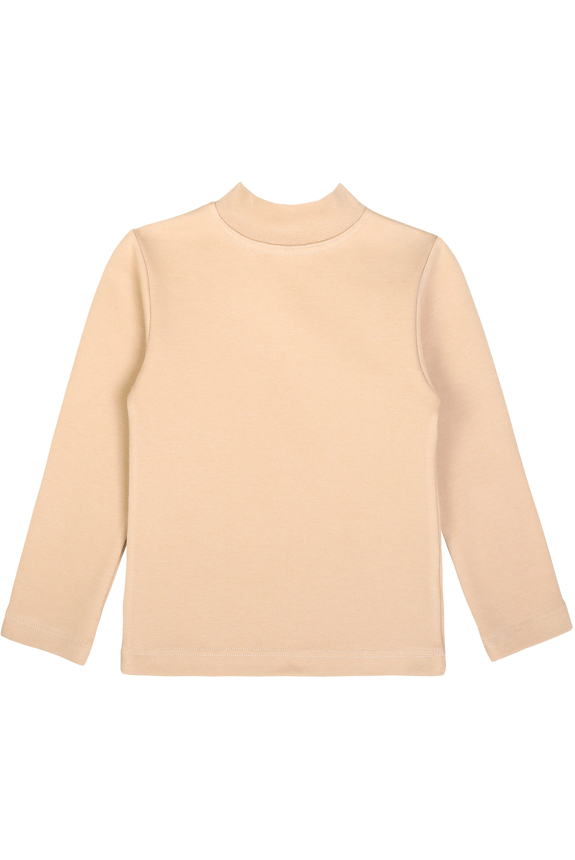 Girls cotton basic solid mockneck t-shirt; best for baby girl clothes & christmas gift ideas