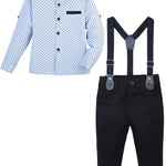 Boy Gentleman Tuxedo Dress Shirt Outfit Pant Set LILAX