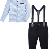 Boy Gentleman Tuxedo Dress Shirt Outfit Pant Set LILAX