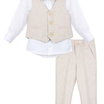 Boys Formal Suit 4 Piece Vest Pants and Tie Dresswear Set / Toddler LILAX