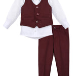 Boys Formal Suit 4 Piece Vest Pants and Tie Dresswear Set / Toddler LILAX