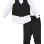 Boys Formal Suit 4 Piece Vest Pants and Tie Dresswear Set / Toddler LILAX