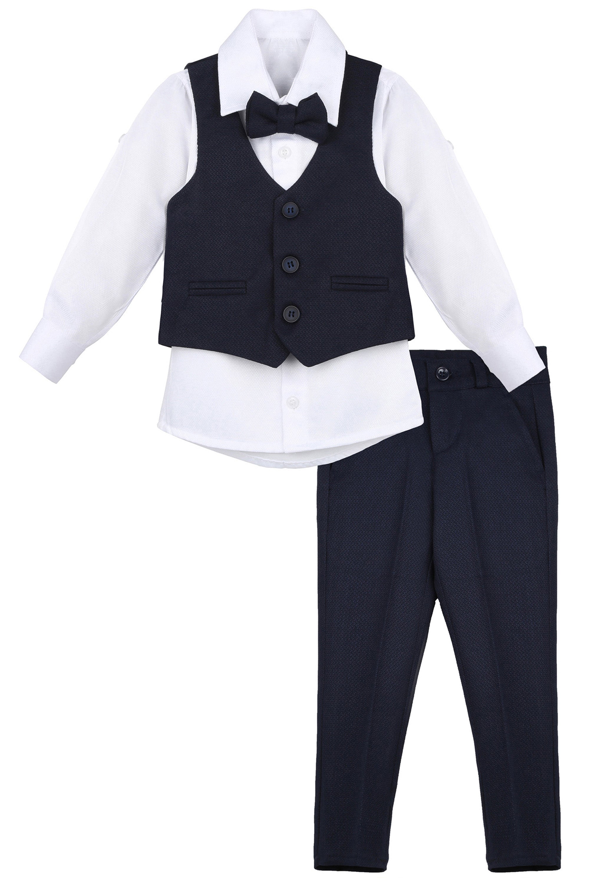 Boys Formal Suit 4 Piece Vest Pants and Tie Dresswear Set / Toddler LILAX