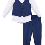 Boys Formal Suit 4 Piece Vest Pants and Tie Dresswear Set / Toddler LILAX