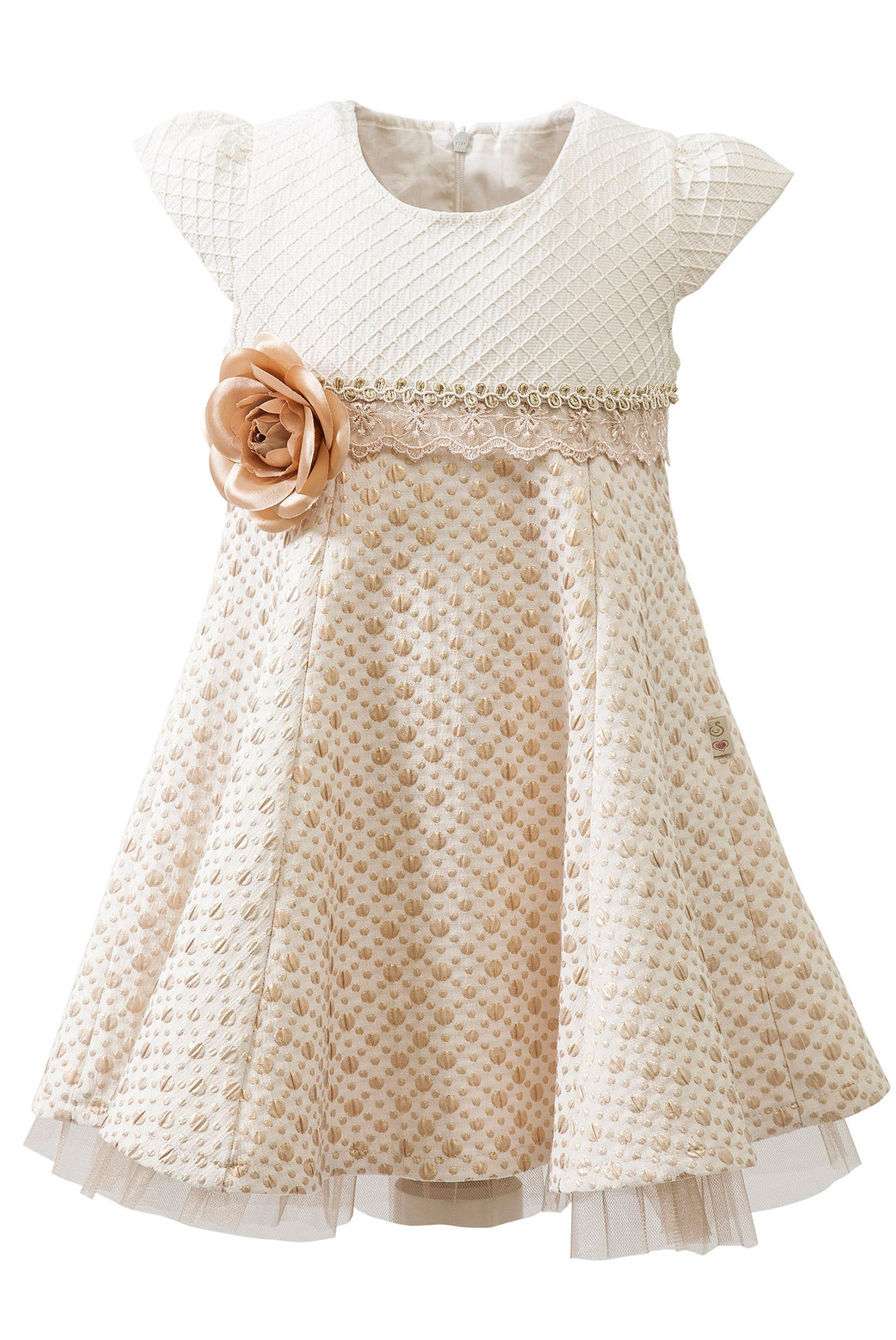 Baby girl lace and tulle detailed dress; perfect for christmas gift ideas