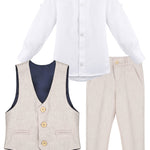 Boys Formal Suit 4 Piece Vest Pants and Tie Dresswear Set / Toddler LILAX