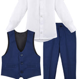 Boys Formal Suit 4 Piece Vest Pants and Tie Dresswear Set / Toddler LILAX