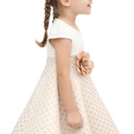 Little Girls' Sparkle Timeless Elegance Polka Dot Twirl Dress LILAX