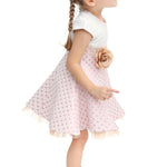 Little Girls' Sparkle Timeless Elegance Polka Dot Twirl Dress LILAX