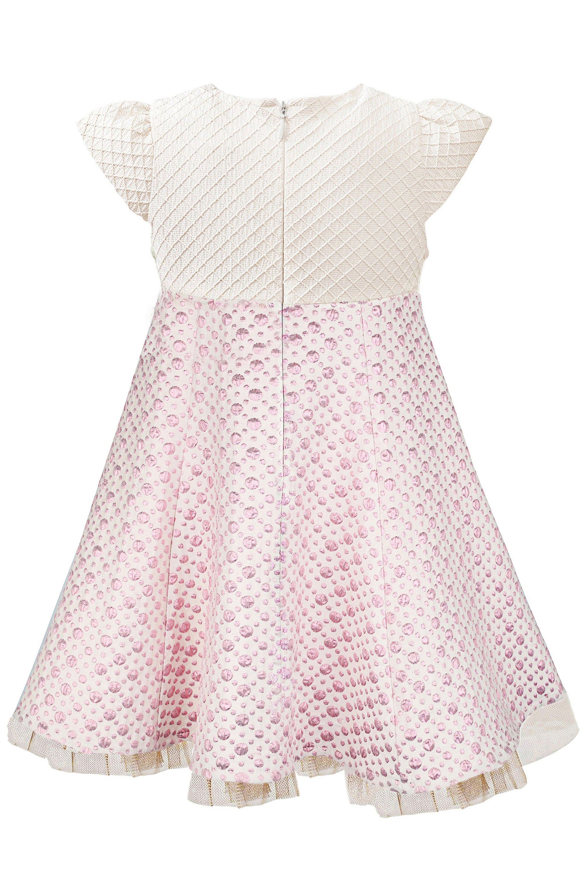 Little Girls' Sparkle Timeless Elegance Polka Dot Twirl Dress LILAX