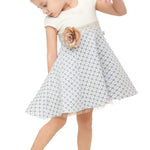 Little Girls' Sparkle Timeless Elegance Polka Dot Twirl Dress LILAX