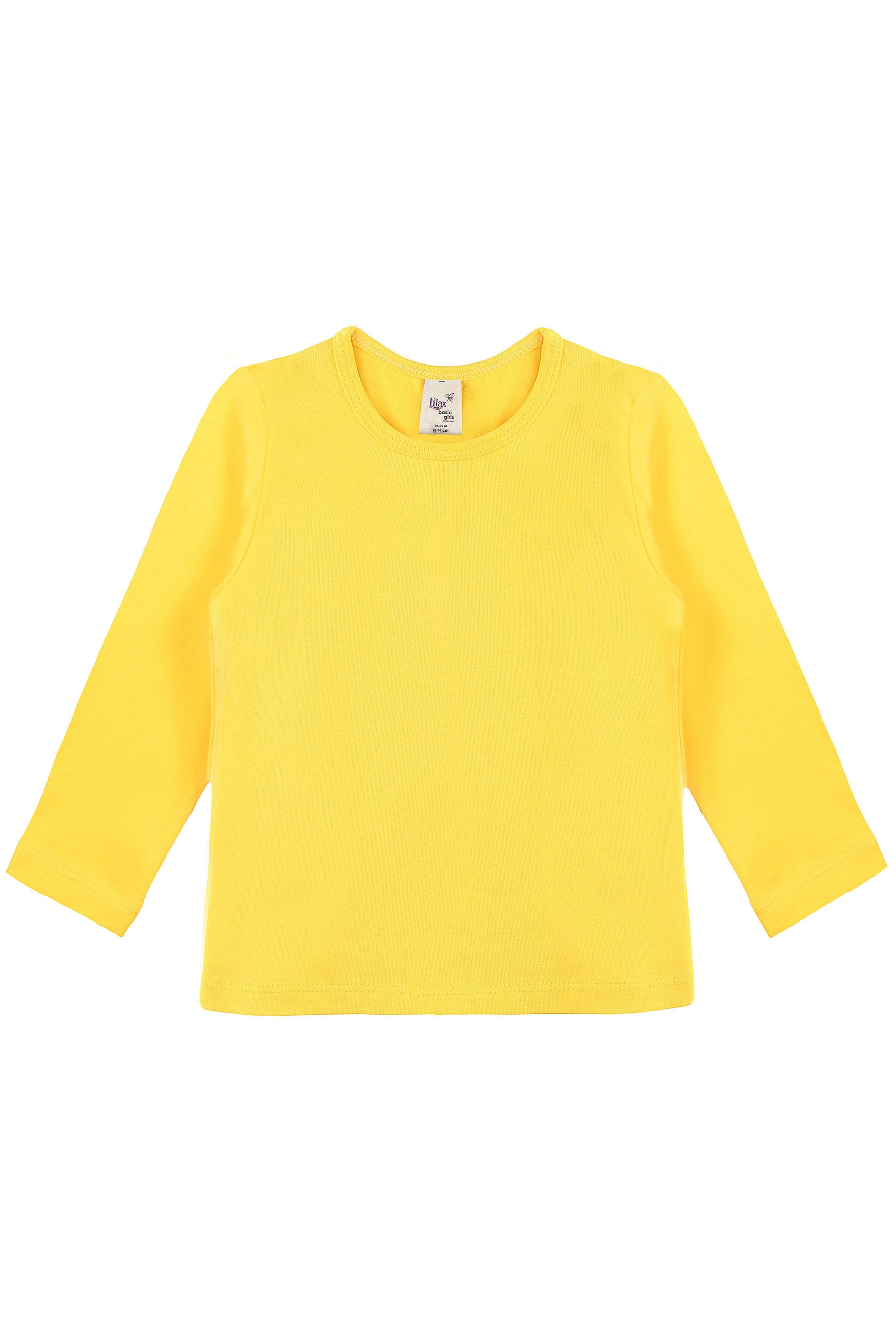 Girls' Basic Crewneck Long Sleeve Cotton T-Shirt / Toddler LILAX