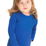 Girls' Basic Crewneck Long Sleeve Cotton T-Shirt / 8 to 10 Years LILAX