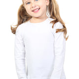 Girls' Basic Crewneck Long Sleeve Cotton T-Shirt / Toddler LILAX