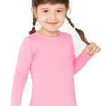 Girls' Basic Crewneck Long Sleeve Cotton T-Shirt / 8 to 10 Years LILAX