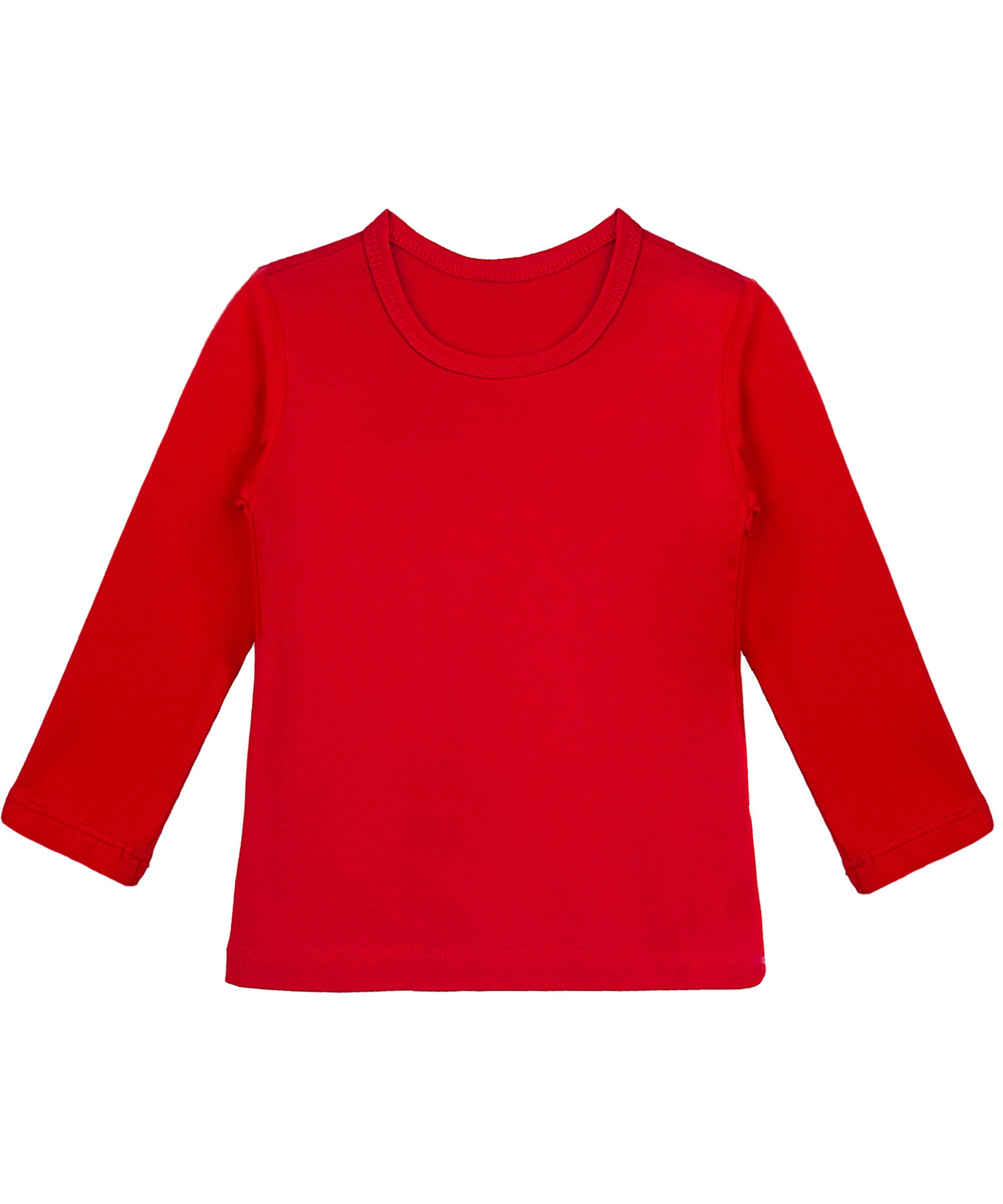 Girls cotton basic solid crewneck t-shirt; best for baby girl clothes & christmas gift ideas