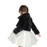 Girls Cozy Faux Fur Bolero Jacket Shrug Flower Girl Dress Coat