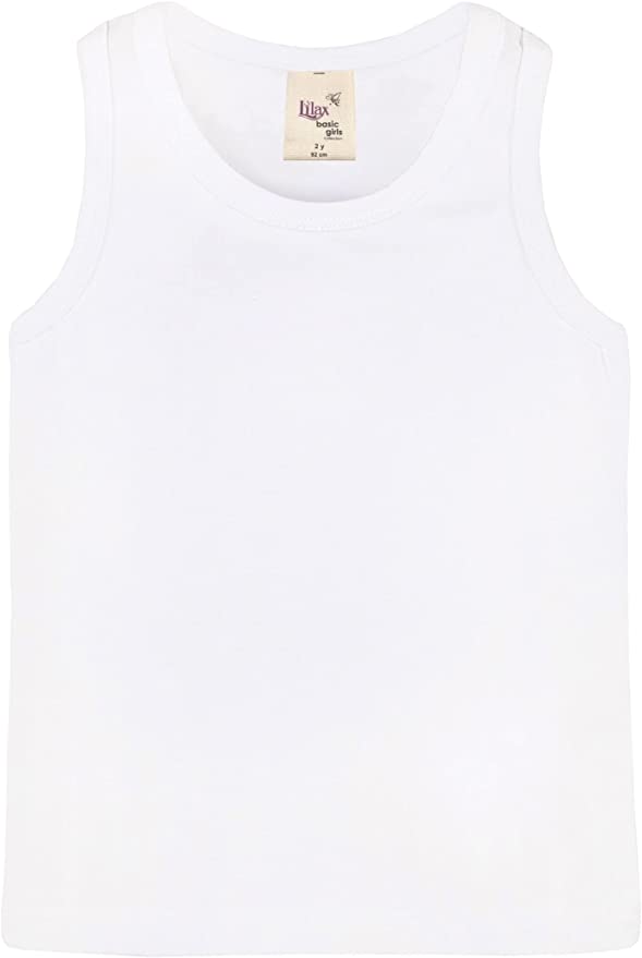 Girls' Soft Solid Cotton Blend Racerback Tank Top / 11-12 Years LILAX