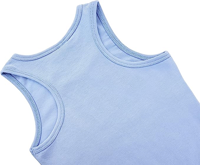 Girls' Soft Solid Cotton Blend Racerback Tank Top / 11-12 Years LILAX