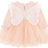 Girl Butterfly Wing Long Sleeve Tulle Party Princess Dress