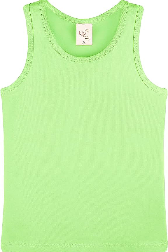 Girls' Soft Solid Cotton Blend Racerback Tank Top / 11-12 Years LILAX