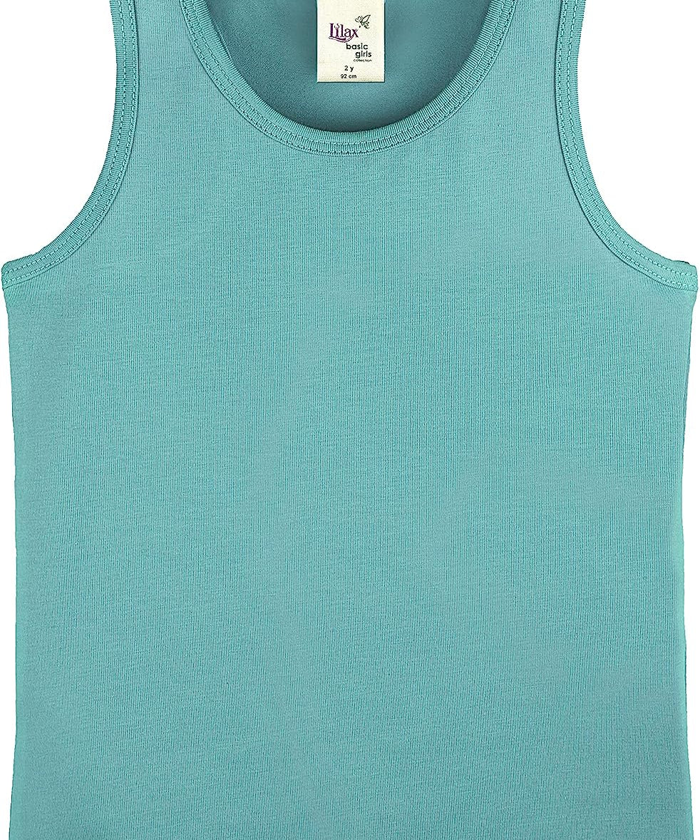 Girls cotton basic solid racerbank tanktop; best for baby girl clothes & christmas gift ideas