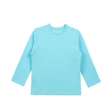 Little Girls Cotton Long Sleeve Basic Crewneck T-Shirt