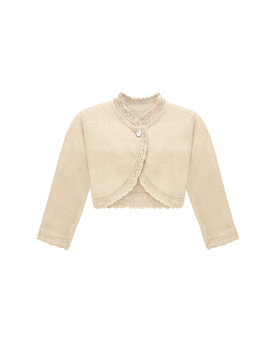 Baby Knit Button Detailed Bolero Cardigan