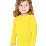 Girls' Basic Crewneck Long Sleeve Cotton T-Shirt  / 5 to 7 Years lilax