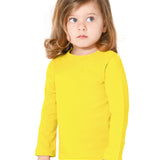 Girls' Basic Crewneck Long Sleeve Cotton T-Shirt  / 5 to 7 Years lilax