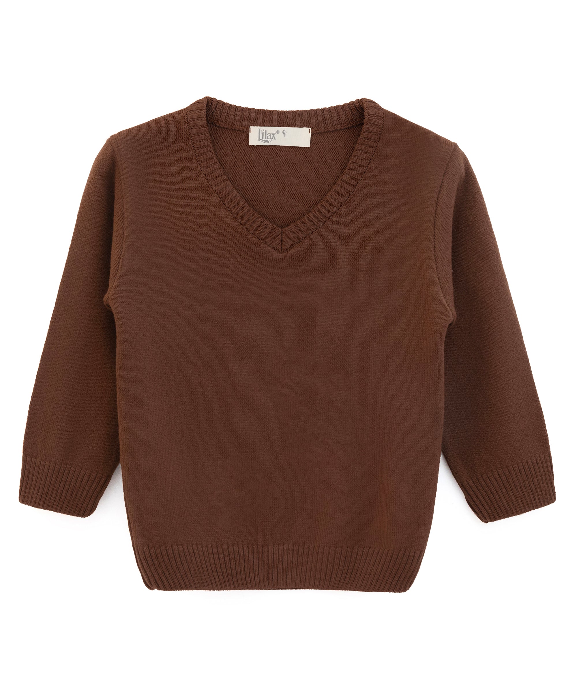 Boys' ribbed knit v-neck sweater; perfect for baby boy clothes & christmas gift ideas  