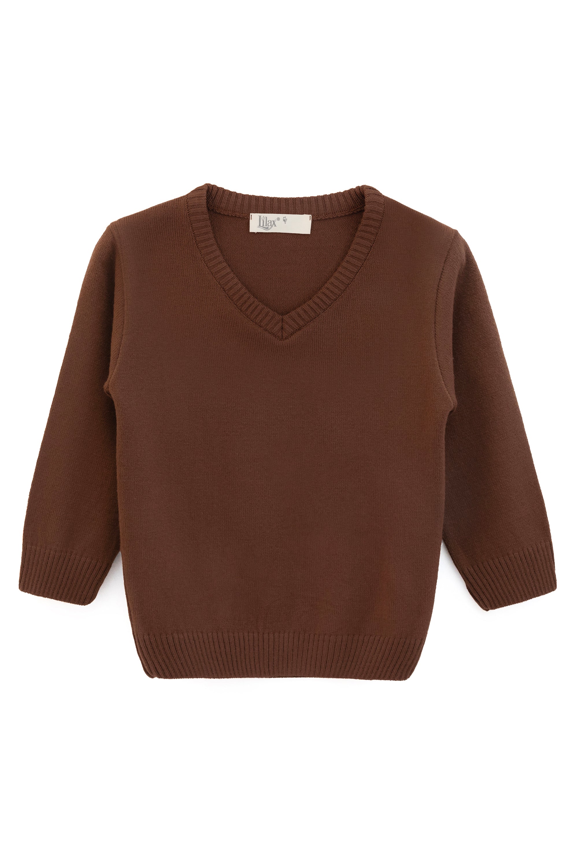 Boys' ribbed knit v-neck sweater; perfect for baby boy clothes & christmas gift ideas