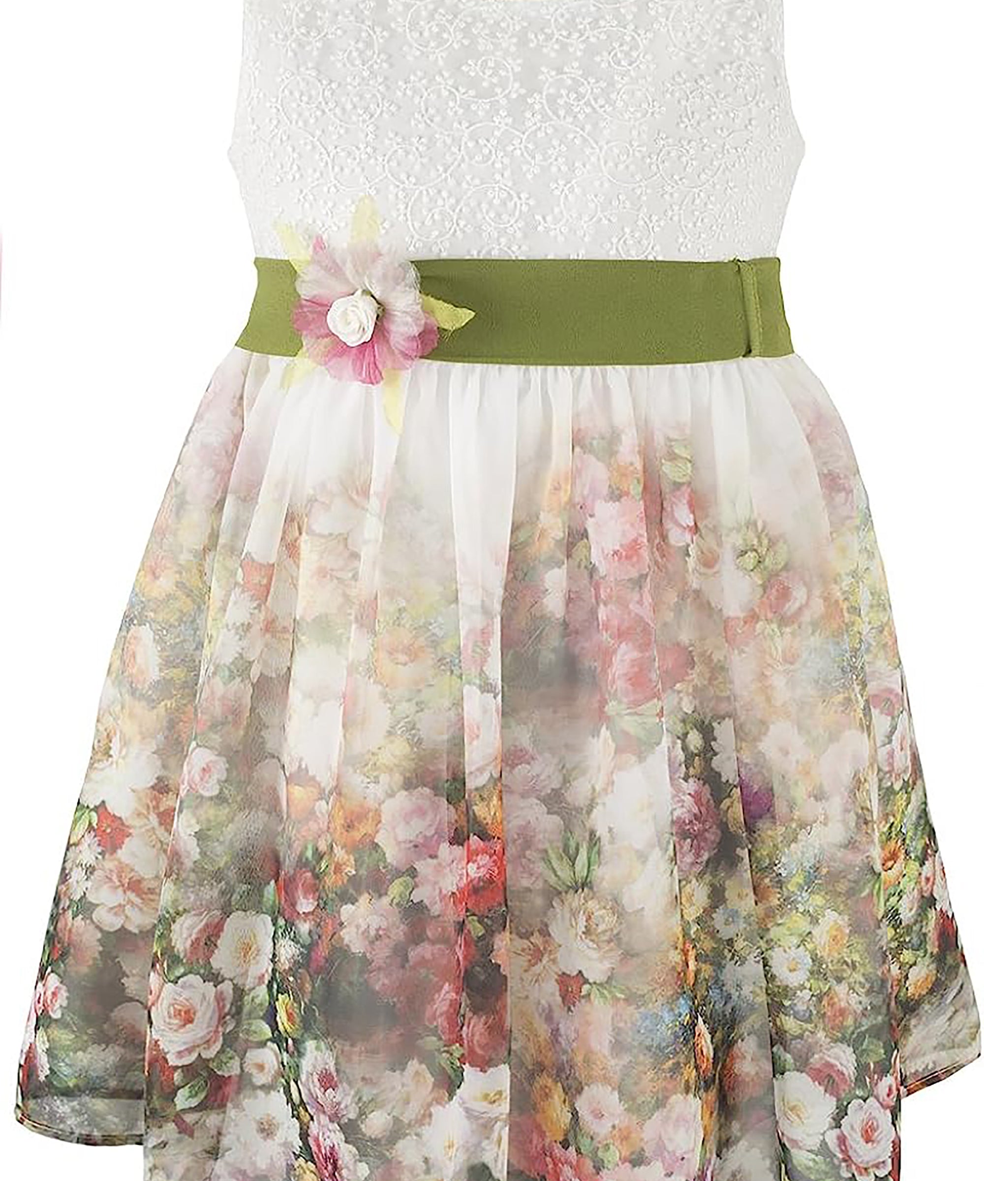 Baby girls flower design sleeveless dress; perfect for baby girl clothes & christmas gift ideas  