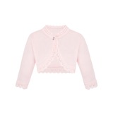 Girls Knit Lace Detailed Buttoned Bolero Cardigan