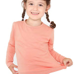 Girls' Basic Crewneck Long Sleeve Cotton T-Shirt / 11-12 Years LILAX