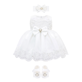 Newborn 6-Piece Lace & Tulle Princess Dress Set