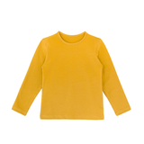 Toddler Cotton Long Sleeve Basic Crewneck T-Shirt