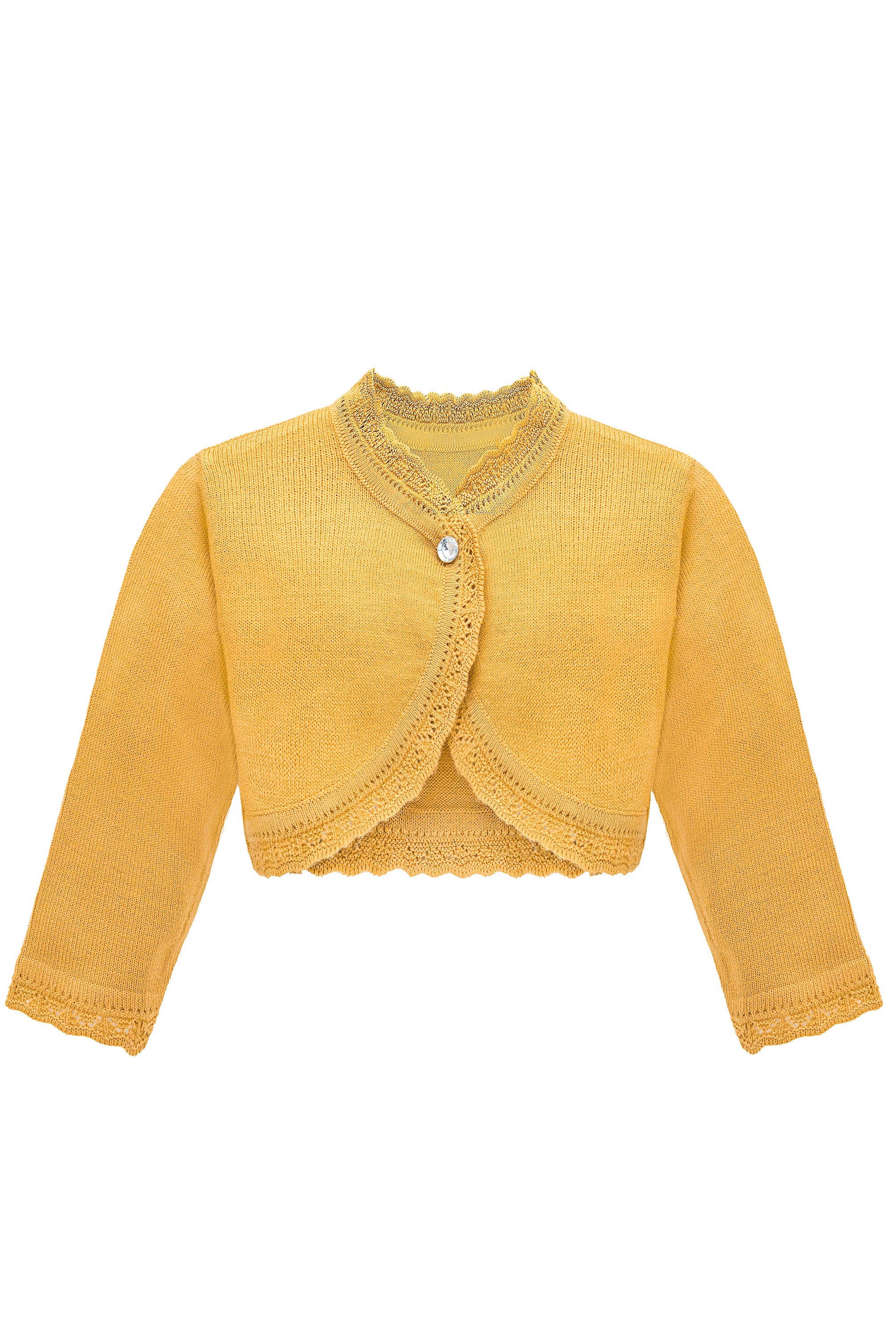 Girls' Bolero Cardigan Shrug Knit Long Sleeve Button Closure LILAX