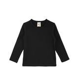 Toddler Cotton Long Sleeve Basic Crewneck T-Shirt