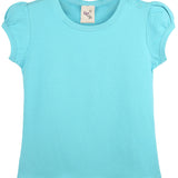 Baby Girls' Basic Short Puff Sleeve Round Neck T-Shirt / 6 to 12 Months