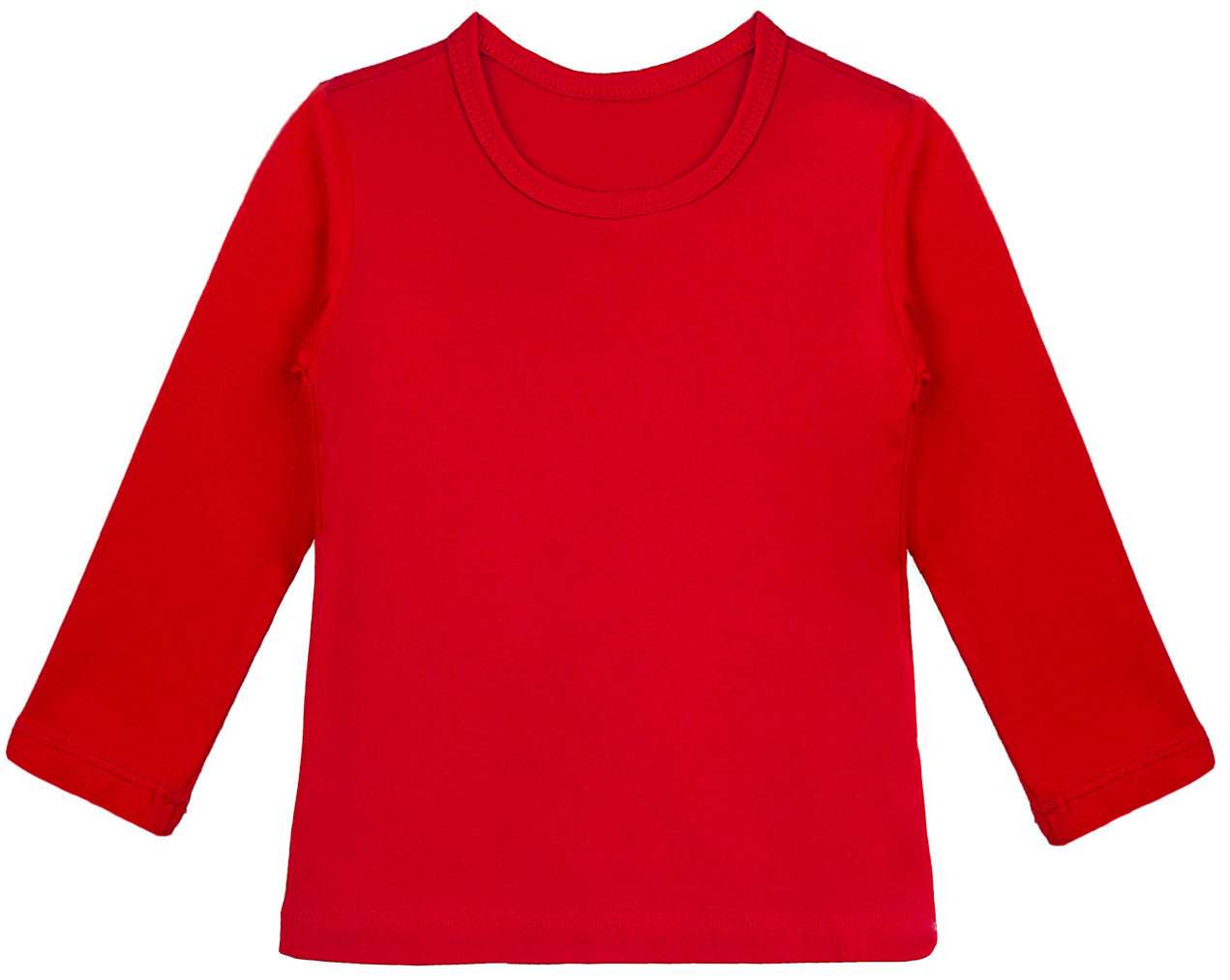 Girls' Basic Crewneck Long Sleeve Cotton T-Shirt  / 5 to 7 Years lilax