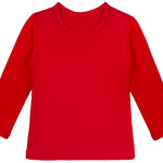 Girls' Basic Crewneck Long Sleeve Cotton T-Shirt  / 5 to 7 Years lilax