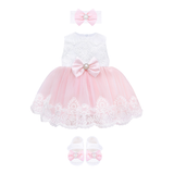 Newborn 6-Piece Lace & Tulle Princess Dress Set