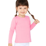 Girls' Basic Crewneck Long Sleeve Cotton T-Shirt  / 5 to 7 Years lilax