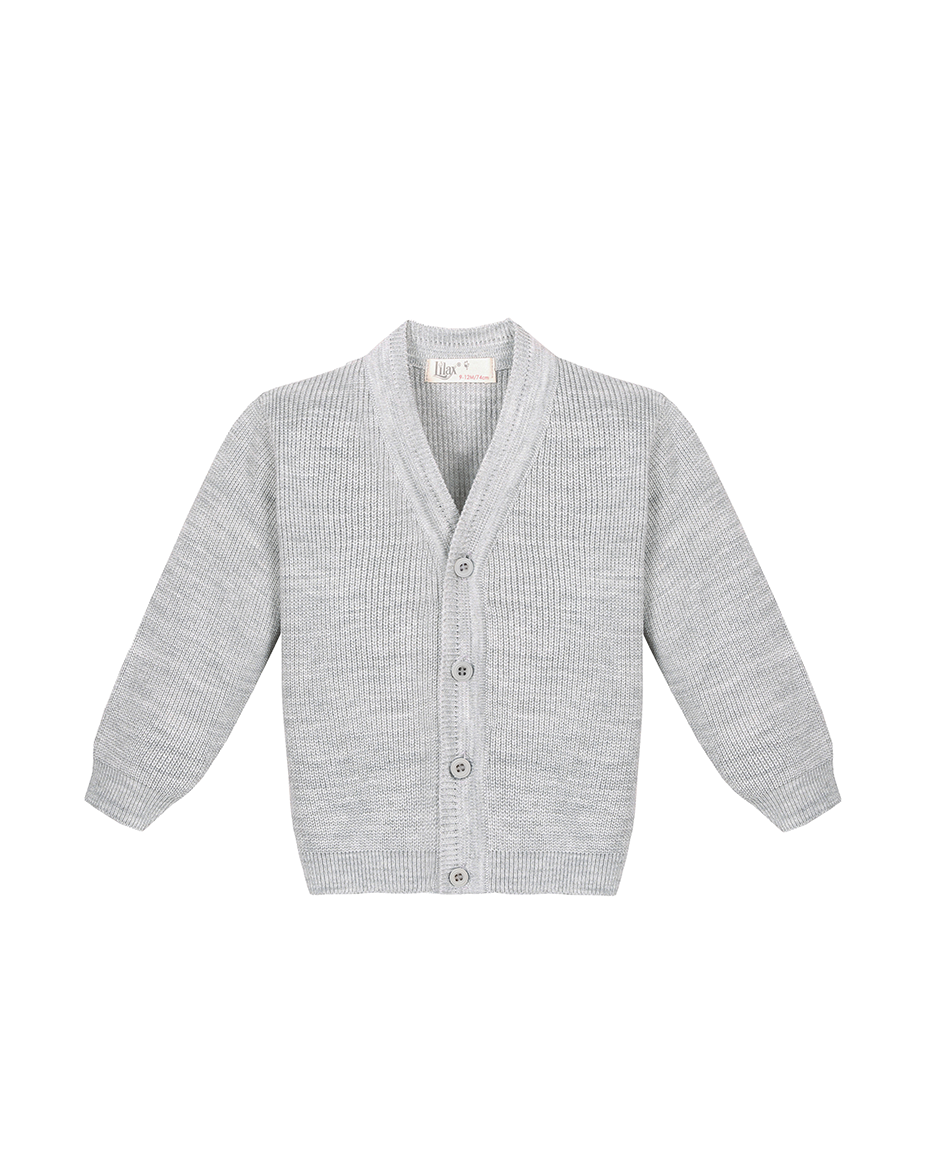 Boys Classic Knit V-Neck Cardigan Sweater